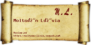 Moltsán Lívia névjegykártya